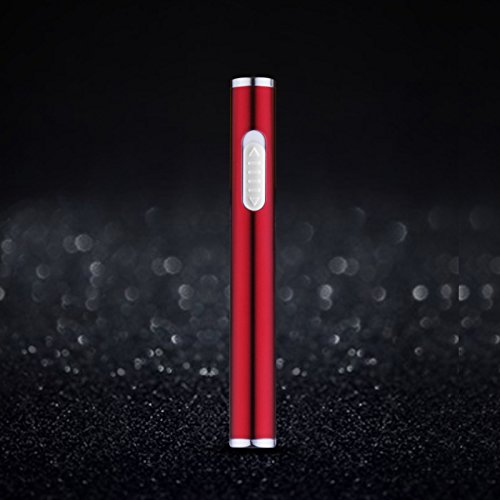 Encendedor eléctrico USB recargable mini rojo miniatura 7