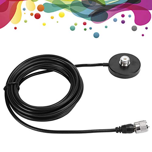 Vehicle Mobile Radio Antenna Magnetic Base for Car Radio,Sucker Magnet Mount Base Cable Connection Style W/5M(16.4ft) Coaxial Cable PL - Image 3
