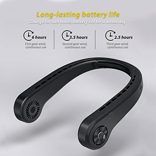 Useeshine Portable Neck Fan, Bladeless Neck Fan,For Indoor Outdoor Travelling,Usb Rechargeable Personal Fan, Rechargeable, Headphone Design,3 Speeds Operated Adjustable,Neck Fans For Women #TOP3
