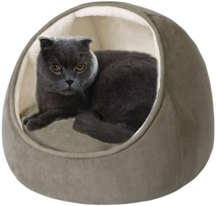 Hooded Snuggler 17-Inch Cat Bed, Multi