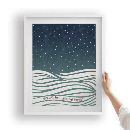 Song Lyrics Art Print, Music Quote Coastal Decor Poster For Anniversary
