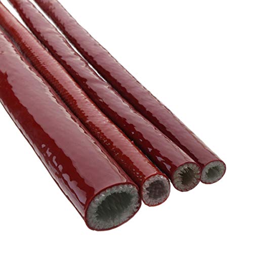 CCChaRLes 8/10/12/20Mm Fiberglas Feuer Sleeving 50Cm Schützenhitze Feuer Schild Silikon Schlauch - 20Mm