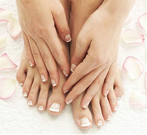 Liarty 240pcs Artificial Natural French Short False Toe Nails Acrylic Feet Nail Tips Full Cover Fake Toe Nails Amazon Co Uk Beauty