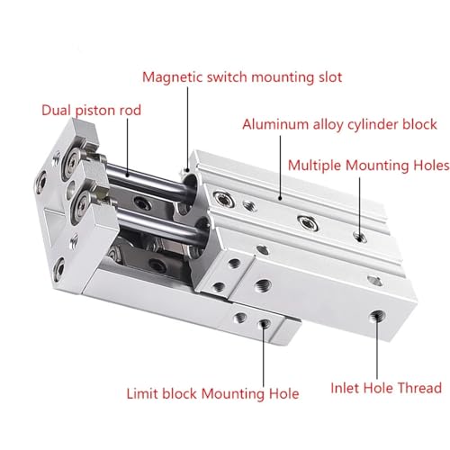 Table pneumatique MXS12-30 double effet pour automatisation
