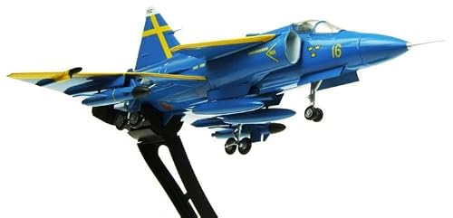 Aviation72 For Saab Viggen F16-32 Ja37D Blue Peter Uppsala With Stand Limited Edition 1/72 Diecast Aircraft Pre-Built Model #TOP2