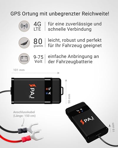 Motorrad-Alarmanlage und GPS-Tracker PAJ GPS 4G für Fahrzeuge