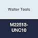 Walter Tools M22513-UNC10 Paradur HSS Machine Tap, VAP Finish, 6 mm Shank Diameter, 8 mm Cutting Length, 70 mm Overall Length, No. 10-24 Cutting Diameter