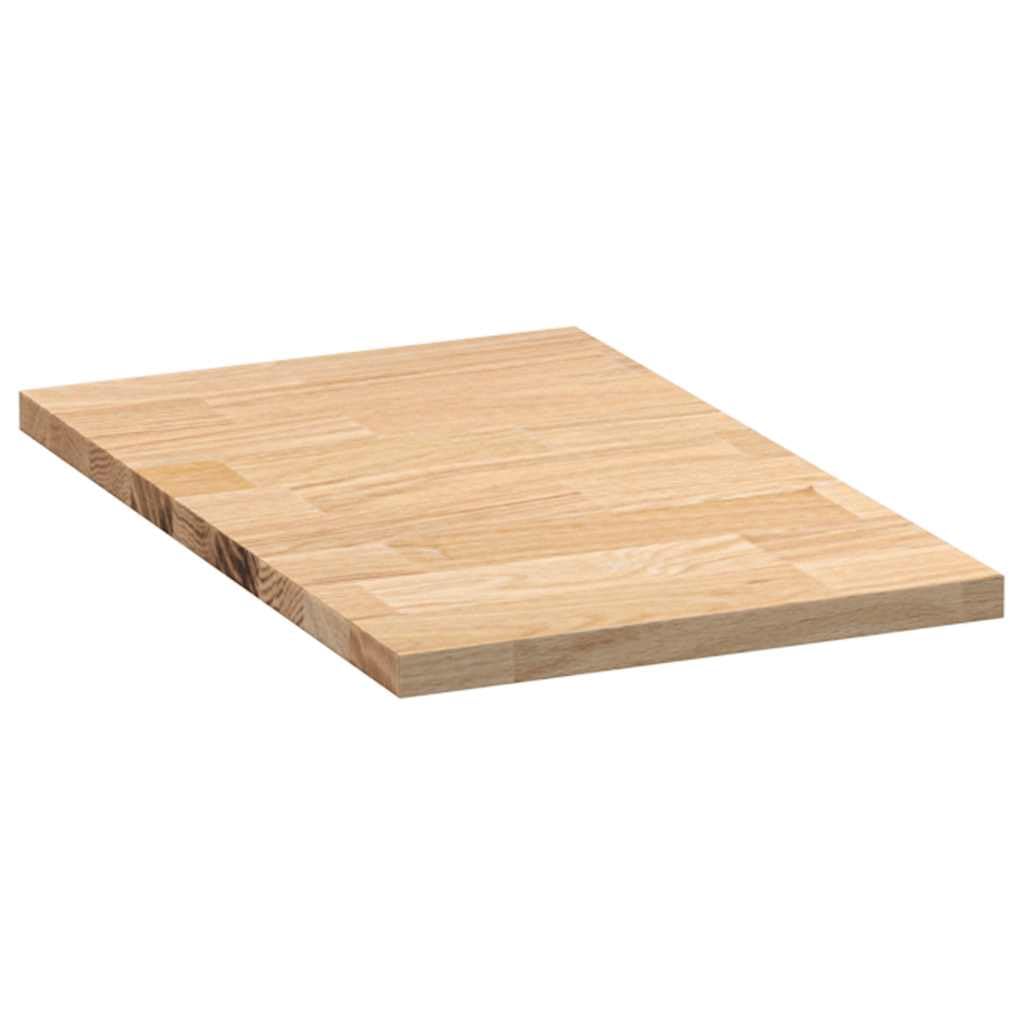 Plan de travail robuste en bois de chêne pour cuisine et établi comme plan de travail de cuisine en bois massif aspect naturel