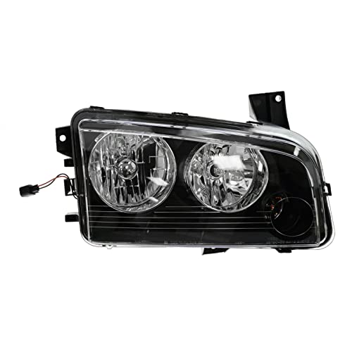 Image of TRQ Passenger Side Headlight Assembly Compatible with 2007-2010 Dodge Charger CH2503206