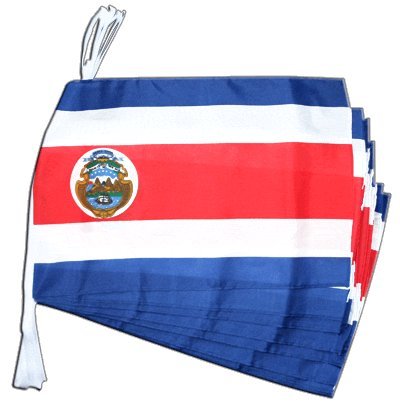 Guirlande Costa Rica Digni grand format 8,9 m drapeau décoration extérieure