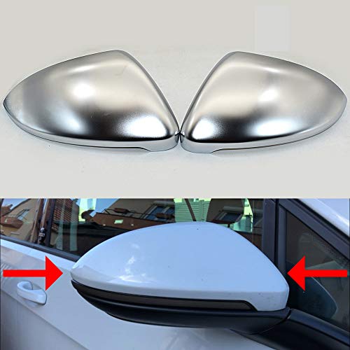 MKptopia LED Dynamic Indicator Light, Rear View Mirror Cove Compatible with V-W GOLF 7 (Silver)