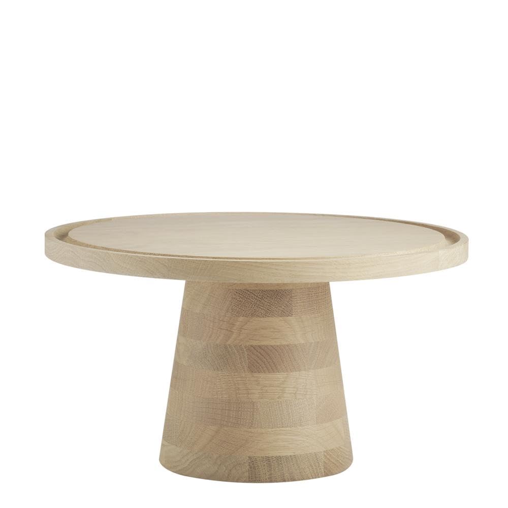 APS 14096 Bandeja para servir y tartas VALO - madera de roble aceitada, Ø 32 cm, H: 17 cm, soporte