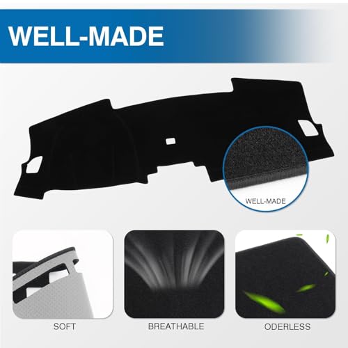 KUST Black Dash Cover for Honda CRV CR-V 2023 2024 2025 2026 (Without HUD) Non-Slip Dashboard Cover Polyester Interior for CRV Accessories Sunshade No Glare by KUST - Used condition - Image 4