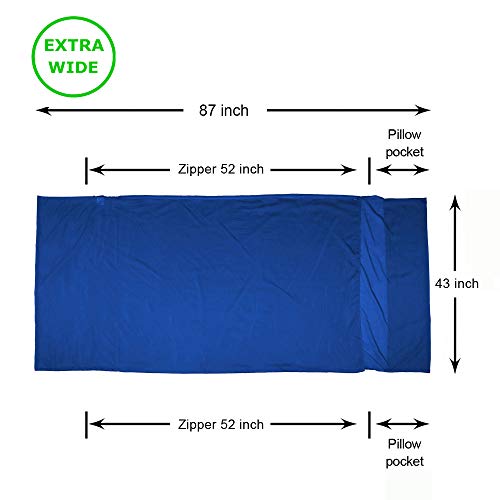 Doublure de sac de couchage léger avec poche oreiller et double zip Browint - 3