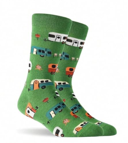 Caravan sokken, Caravan Gift, UK maat 7-10, Groen, 41-44 EU