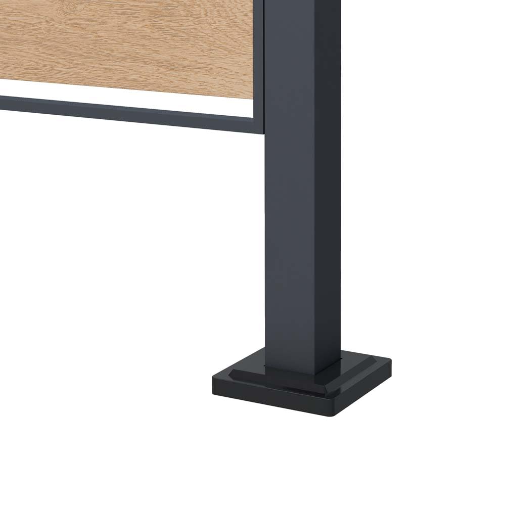 SCHARTEC Mülltonnenverkleidung 3 oder 1 seitig 240 l erweiterbar Mülltonnenzaun anthrazit Holz Mülltonnebox Mülltonnen Einhausung Einfassung Sichtschutz (1-seitig)