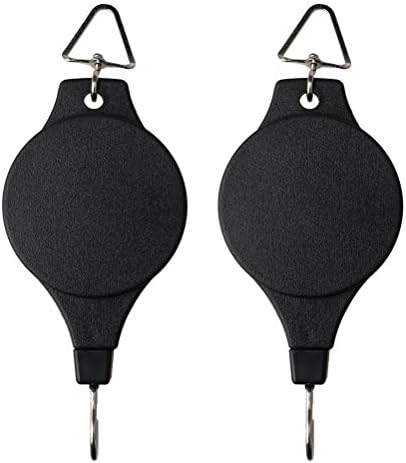 kuou 2 Pieces Plant Pulley, Hanging Basket Pulley Retractable Plant Hanger Heavy Duty Plant Pulley Hook for Garden Hanging Baskets and Birds Feeder