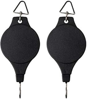 kuou 2 Pieces Plant Pulley, Hanging Basket Pulley Retractable Plant Hanger Heavy Duty Plant Pulley Hook for Garden Hanging Baskets and Birds Feeder
