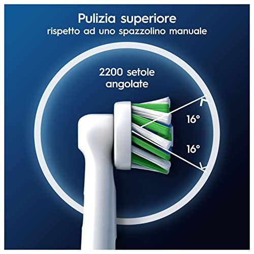 Oral-B Testine Di Ricambio Originali per Spazzolino Elettrico Oral B, 10 Testine Pro Cross Action Bianche Di Ricambio, Confezione Adatta Alla Buca Delle Lettere - Immagine 4