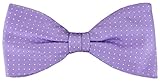 tamaño: ca. 11,5 cm x 6 cm TigerTie - Pajarita de seda morado lila plata lunares modelada - Pajarita Seda pura 100% + caja