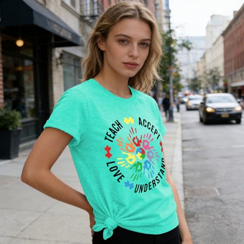 Image of Autism Awareness Shirt Women-Neurodiversity is Beautiful Shirt Women Autism Special Education Teacher Tee Top