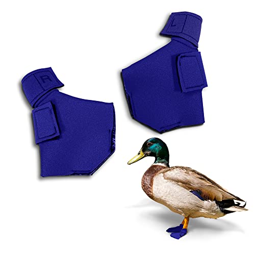 Birdy Bootie Duck Shoes for Injured Feet – Protective Neoprene Footwear for Ducks, Protective Shoes for Birds with Injured feet, Bumblefoot Relief - Large, 4.5” Max. Inside Width - Royal Blue