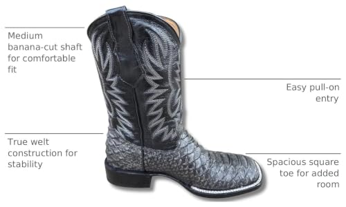 Image of Men's Alex Western Cowboy Boots Square Toe Pull On