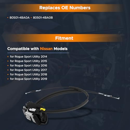 Image of Front Driver Door Lock Actuator Compatible with Nissan Rogue 2014-2019