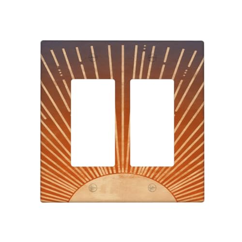 Placa frontal GFCI de 2 bandas y cubiertas decorativas para interruptores boho 2