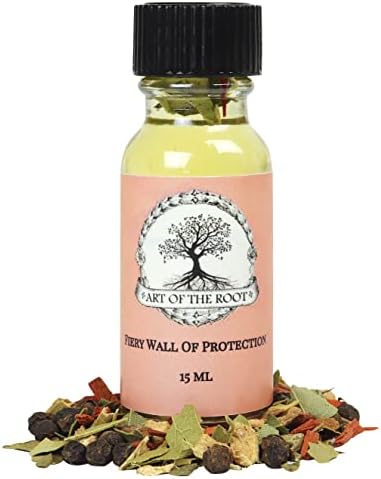 Fiery Wall of Protection Oil by Art of the Root | Handmade with Herbs & Essential Oils | Metaphysical, Wiccan, Hoodoo, Pagan & Magick