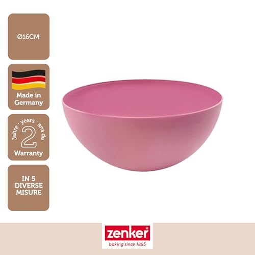 Zenker Ciotola multiuso in plastica per impastare, miscelare, lavare, servire frutta, verdura, utilizzabile anche in microonde max 140 °C, lavabile in lavastoviglie, diametro 16 cm / 0,80 l - immagine 3