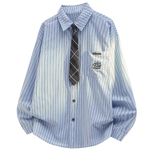 Chemise à manches longues homme traditionnelle coupe ample col rabattable respirante
