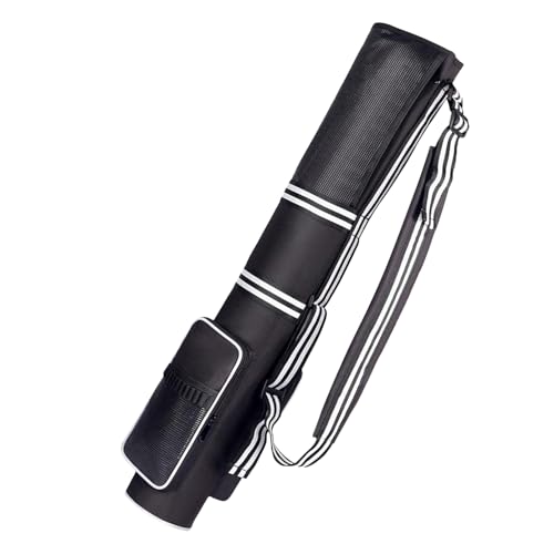 Golf Bag, Lightweight Foldable Bag, Waterproof Carry Case, 3-9 Club Capacity, Towel and Tee Storage Compartment, Perfect for Practice, Tournament, Trunk, Beginner, Airplane Travel, 21x81cm Black