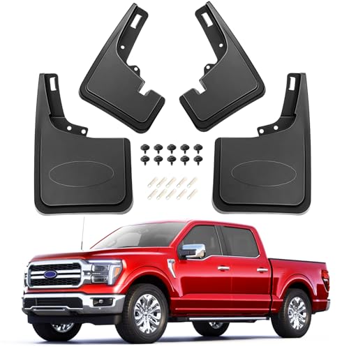 XWQZ 4PCS Mud Flaps Compatible with Ford F150 2025 Accessories,Full Set Front and Rear Tire Mud Flaps for F150 Splash Guards Exterior Accessories 2021 2022 2023 2024,All Weather No Drilling Required by XWQZ - Used condition - CA$19.11