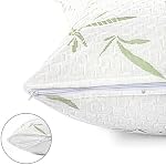 Utopia Bedding Bamboo Viscose Waterproof Pillow Protector Zippered (2 Pack) Queen – Bed Bug Proof Pillow Enclosure 20 x 28 Inches