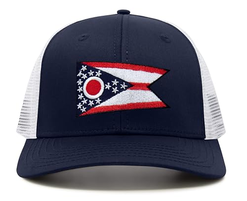 Image of International Tie State Hat for Men and Women, Adjustable Snapback Trucker Baseball Cap with Embroidered Patch