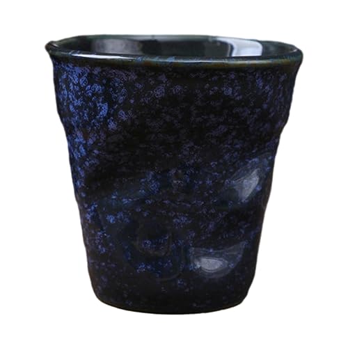 Tasse créative en céramique de 200 ml pour four à micro-ondes pouvant être utilisée pour les tasses à café irrégulières froissées vintage pour le...