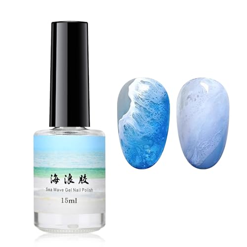 Esmalte Gel Wave Paint Blanco 15ml para Diseños DIY miniatura 1