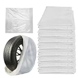Bolsas para Neumáticos, 16 Piezas 100 x 100 cm Juego de Bolsas, Automotive Equipment Bolsa, para Transportar Neumáticos, Neumático de Repuesto, Blanco