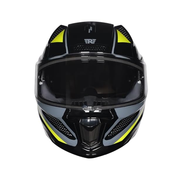 Royal Enfield Cross Air FF Hunter RP Full Face Helmet | Certification: ISI | Shock Absorption: High Density EPS liner | High Impact ABS Outer Shell | BLACK M