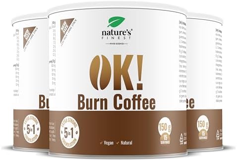 Nature's Finest Burn Coffee, Instant Coffee L-Carnitine 450 g (Pack of 3)