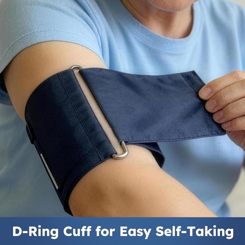 LotFancy Blood Pressure Cuff and Stethoscope Kit with D-Ring, Professional BP Cuff Standard Adult 10”-16” for Nursing School, Home, Easy to Use BP Machine with Carrying Case Zero Calibrator, Navy