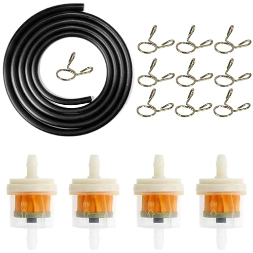 Benzinfilter, Kraftstofffilter, Benzinfilter Moped, 4 Stück Benzinfilter, 2m Benzinschlauch, 10 Stück Schlauchschellen, Benzinfilter Rasenmäher, Benzinfilter Motorrad, Kraftstofffilter Benzin Benzinfilter, Kraftstofffilter, Benzinfilter Moped, 4 Stück Benzinfilter, 2m Benzinschlauch, 10 Stück Schlauchschellen, Benzinfilter Rasenmäher, Benzinfilter Motorrad, Kraftstofffilter Benzin
