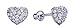 Screw Back Crystal Domed Heart Girls Cute Stud Earrings for Kids by Regetta Jewelry - Stainless Steel for Sensitive Ears - Screw-backs Stays Secure in Kids Ear.
