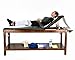 VivaComfort Wooden Medical Exam Table with Mahogany Finish, Medical Table for Medical Exam Room Furniture, Spa Beds and Tables