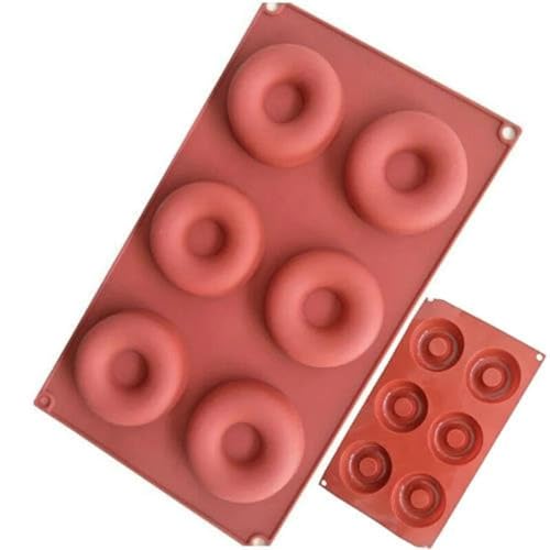Silicone Donut Mould 6 Cavity MINI Doughnut Baking Ring PAN Wax Melt