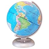 Globes of the World with Stand,World Globe,Map of Earth for Interactive Learning,Desk, Classroom, Adult,Light Up Globe Lamp,Geographic Globes (Plastic)