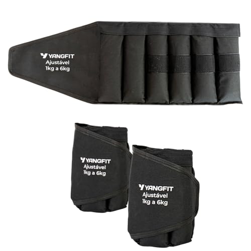 Caneleira Peso Ajustável Tornozeleira 1 a 6kg Yangfit – Par