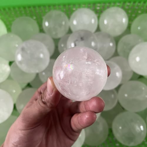 Sphère en calcite blanche clear ball magic quartz gemstone 50mm - 6