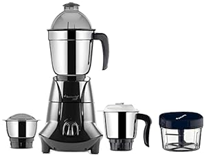 Butterfly Jet Elite 750-Watt Mixer Grinder with 3 Jars (Grey) & Butterfly Premium Plastic Vegetable Chopp